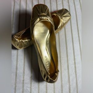 BCBGirls Soft metallic Gold Flats. Size 6.5.